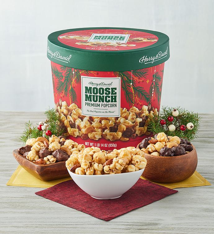 Moose Munch® Premium Popcorn Holiday Drum